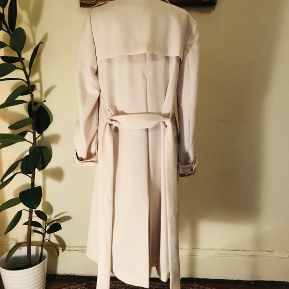 Creamy White Spring Trench Coat w Belt NWOT - Picture 7 of 7
